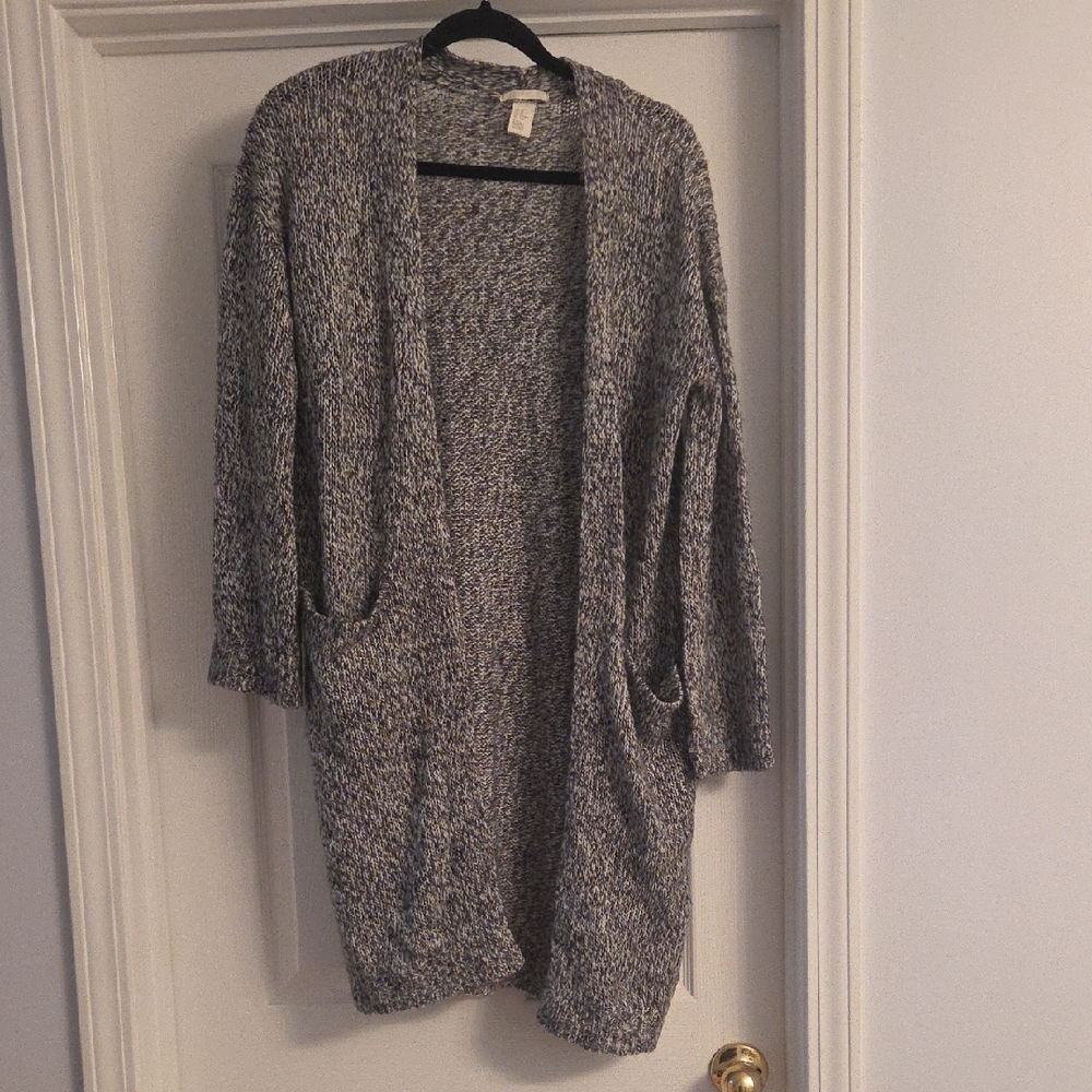 H&M Women's Black and White Knit Cardigan
